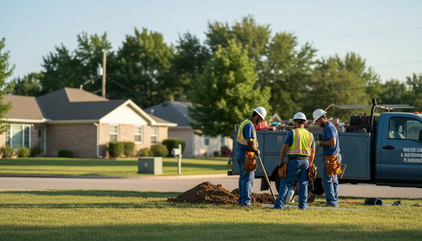 Residential water line and bathroom plumbing service in Monett, MO